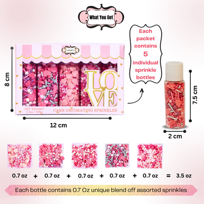 Valentine Sprinkles VS Multipack 12 - 100 gms