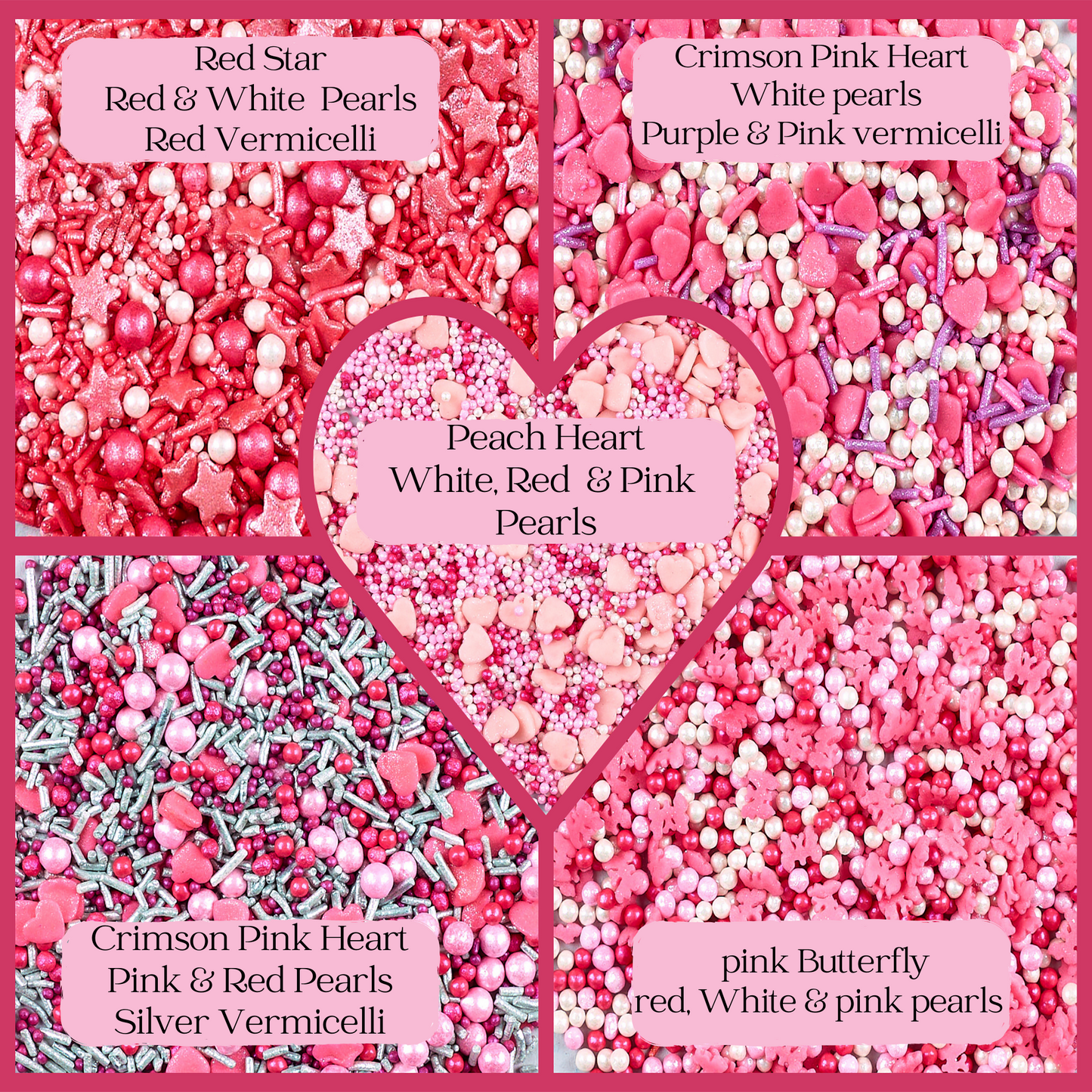 Valentine Sprinkles VS Multipack 12 - 100 gms