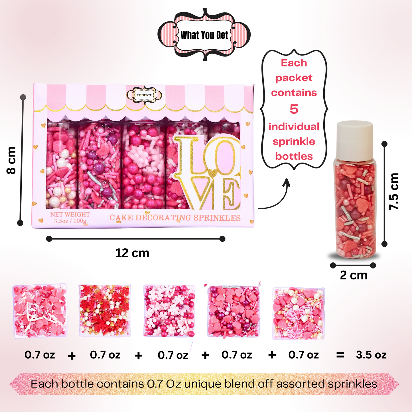 Valentine Sprinkles VS Multipack 14 - 100 gms