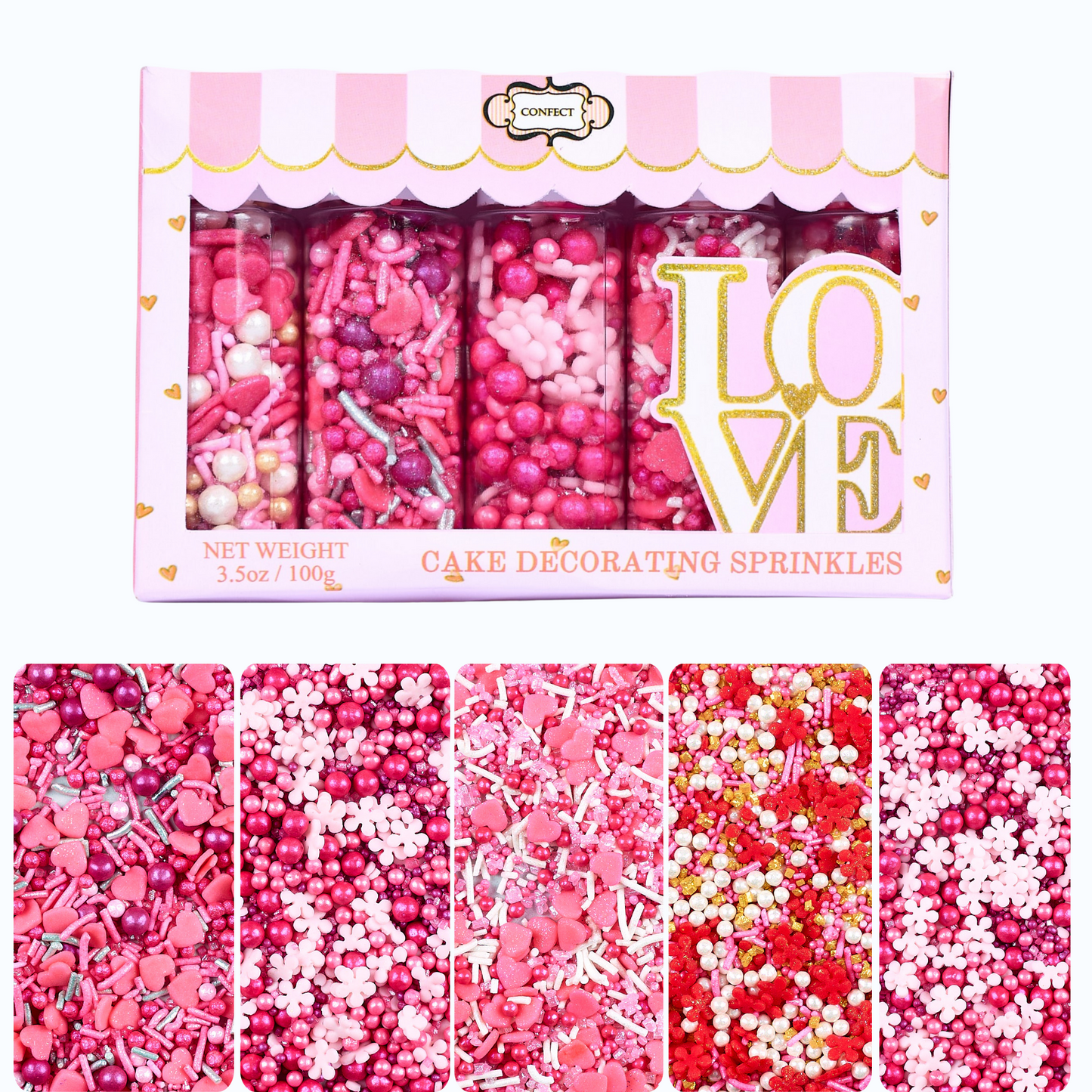 Valentine Sprinkles VS Multipack 14 - 100 gms