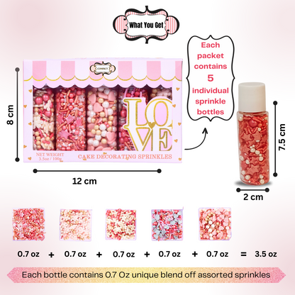 Valentine Sprinkles VS Multipack 15 - 100 gms