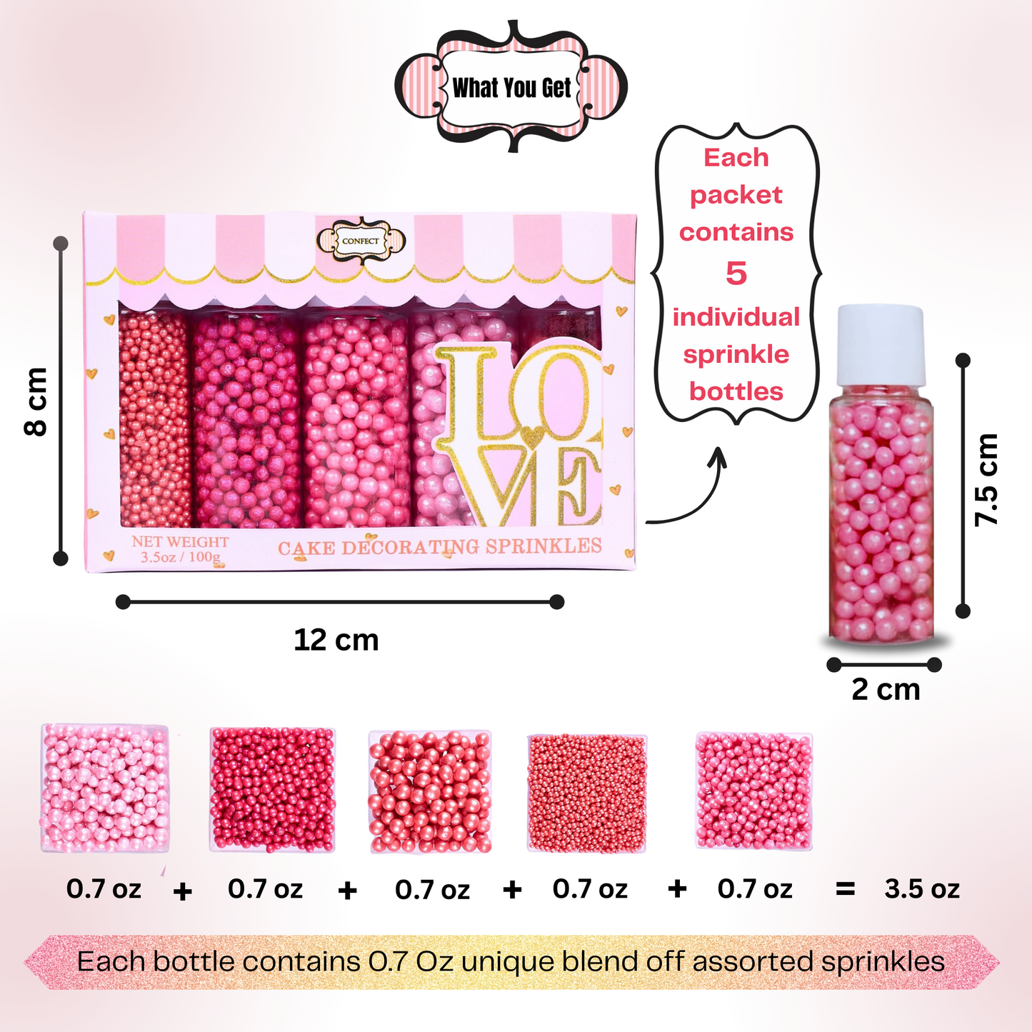 Valentine Sprinkles VS Multipack 01 - 100 gms