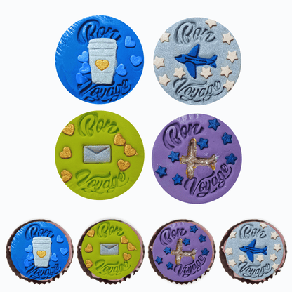 Confect Bon Voyage Toppers | Edible cupcake topper | Cake Decorations Supplies - 100Gms (CT-11)