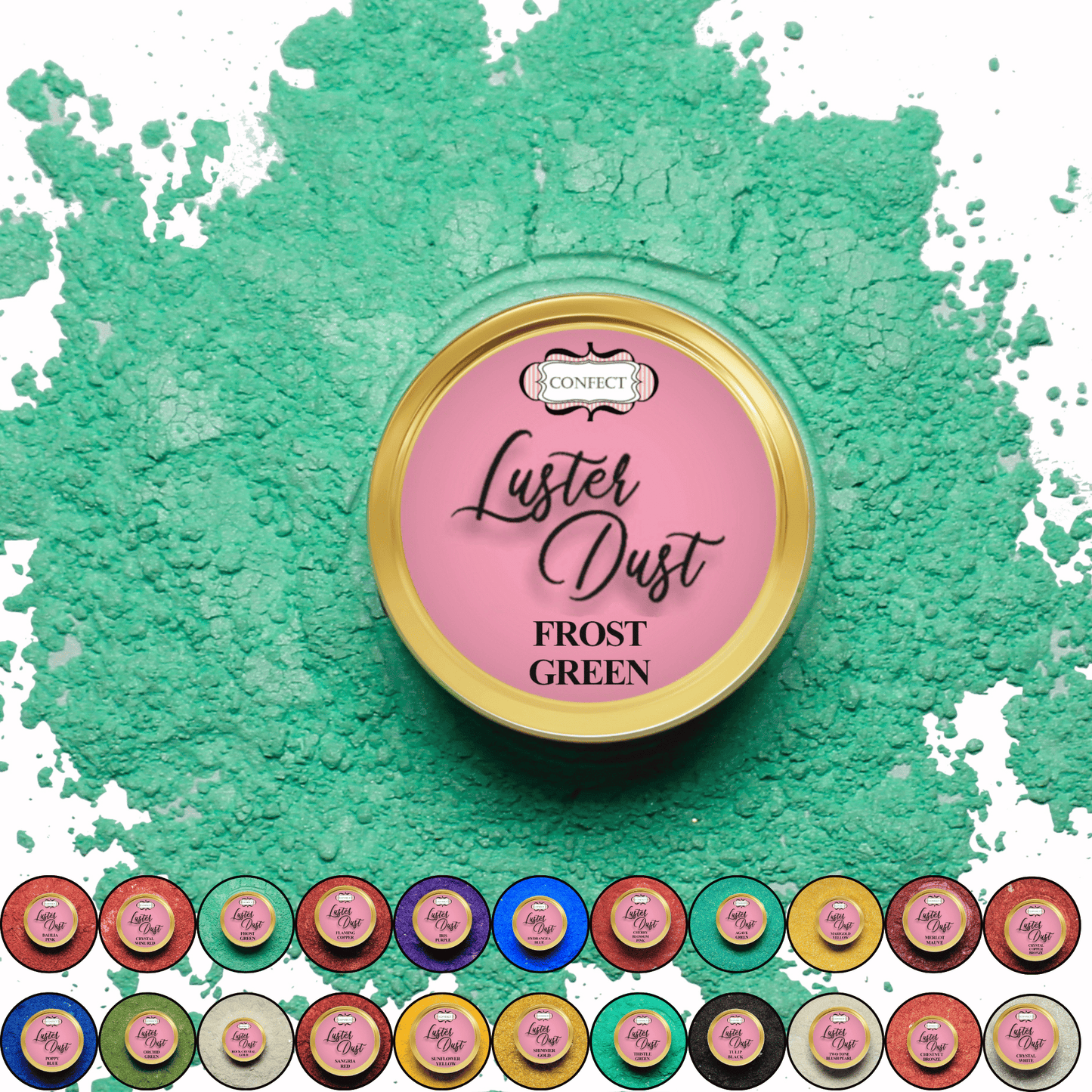 Confect Frost Green Edible Luster Dust 5 Gms