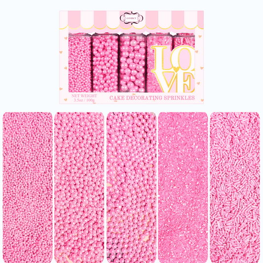 Confect Sprinkles for Cakes & Cupcakes Decoration | USP-2(Pink)