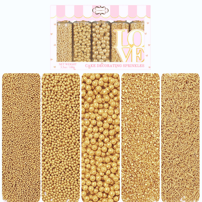 Confect Sprinkles for Cakes & Cupcakes Decoration | USP-12(CH Gold)