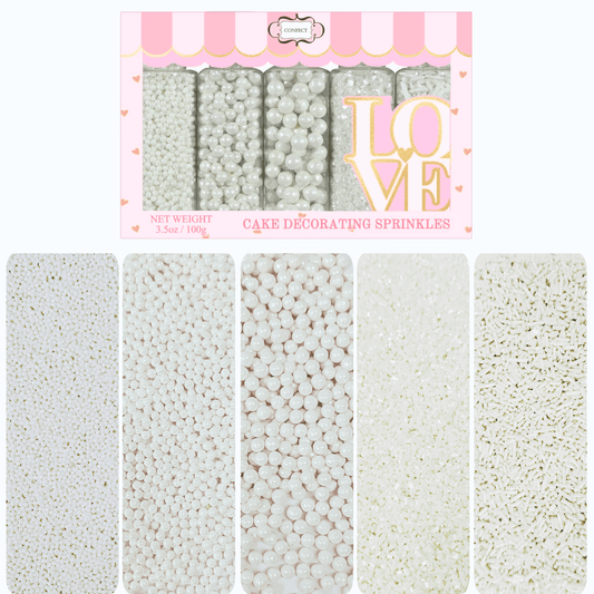 Confect Sprinkles for Cakes & Cupcakes Decoration | USP-4(White)