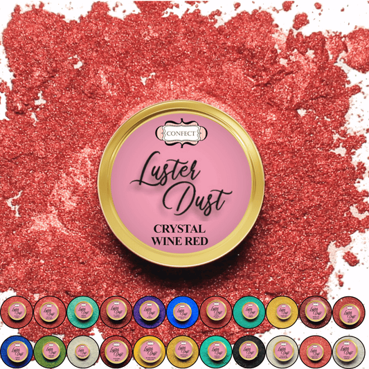 Confect Crystal Wine Red Luster Dust 5 Gms