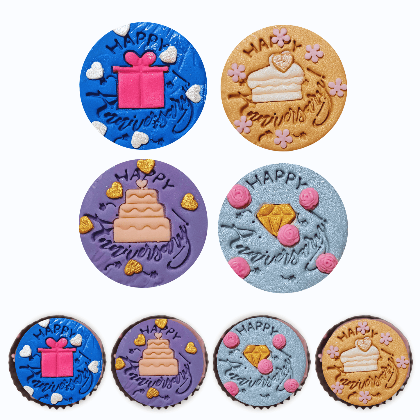 Confect Happy Anniversary Toppers for Cakes & Cupcakes | Cake Decorations Supplies - 100Gms (CT-12)