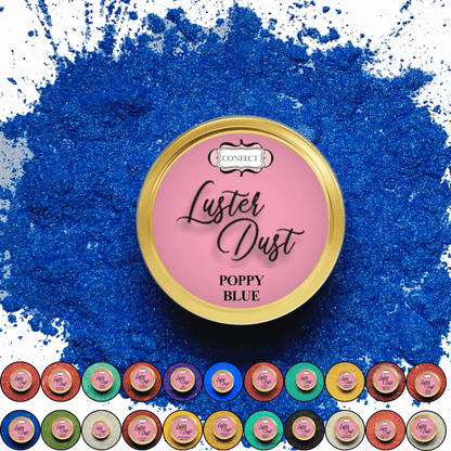 Confect Poppy Blue Edible Luster Dust 5 Gms