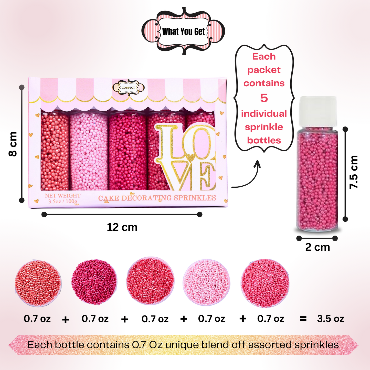 Valentine Sprinkles VS Multipack 02 - 100 gms