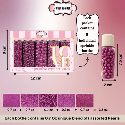 Confect Sprinkles for Cakes & Cupcakes Decoration | USP-3(Mauve)