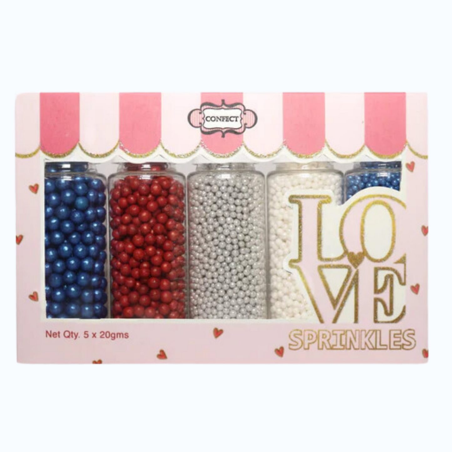 Confect Patriotic Disco Balls Assorted Sprinkles (DB-03) - 100Gms