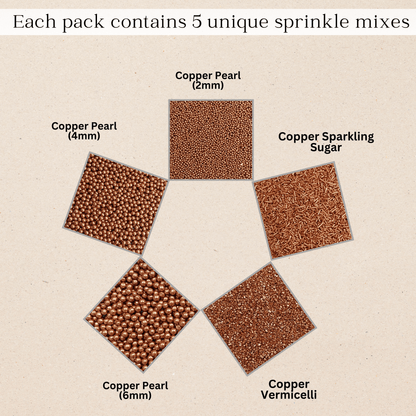 Confect Sprinkles for Cakes & Cupcakes Decoration | USP-16(Bronze)