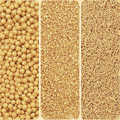 Confect Sprinkles for Cakes & Cupcakes Decoration | USP-12(CH Gold)