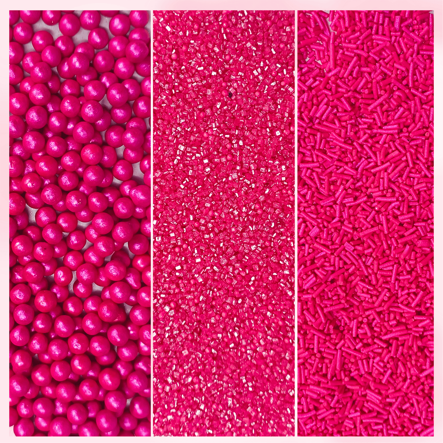 Confect Sprinkles for Cakes & Cupcakes Decoration | USP-15(Crimson Pink)