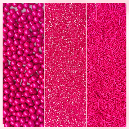 Confect Sprinkles for Cakes & Cupcakes Decoration | USP-15(Crimson Pink)