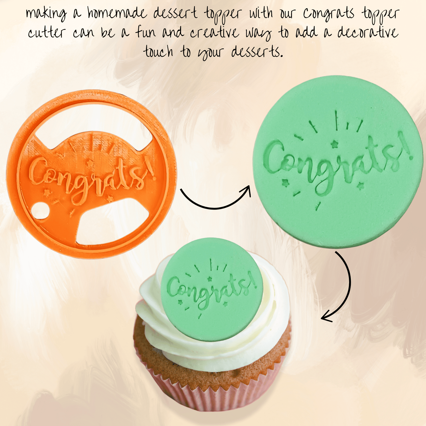 Celebration Stencils Toppers Cutters (Congrats)