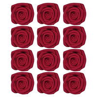 Confect Edible Rose Topper | Edible Rose for cake decorations | Edible Rich Deep Burgundy Rose - Pack of 12