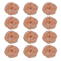 Confect Edible Rose Topper | Edible Rose for cake decorations | Pretty Peach Pearl Roses - Pack of 12