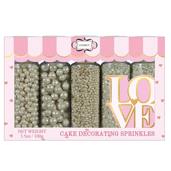 Confect Sprinkles for Cakes & Cupcakes Decoration | USP-21(Pearl)