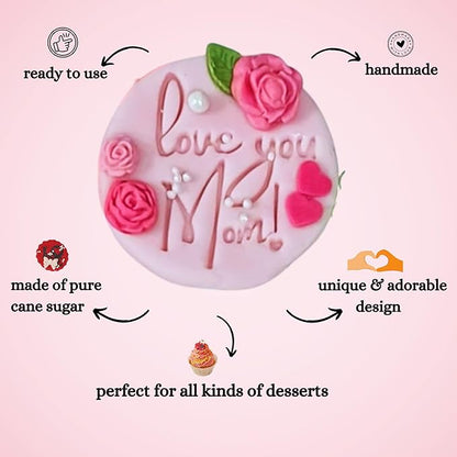 Confect Mother's Day Toppers for Cakes & Cupcakes | Edible Toppers | Mother's Day cupcake topper 04