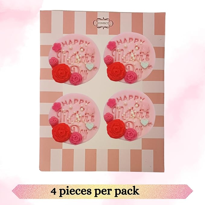 Confect Mother's Day Toppers for Cakes & Cupcakes | Edible Toppers | Mother's Day cupcake topper 02