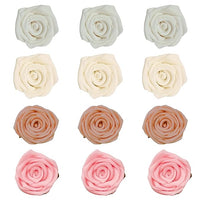 Confect Edible Rose Topper for Cake, Cupcake & Doughnut | Cake Topper ombre -3 - Pack of 12