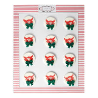 Confect Christmas Reindeer Green & Red Pack of 12