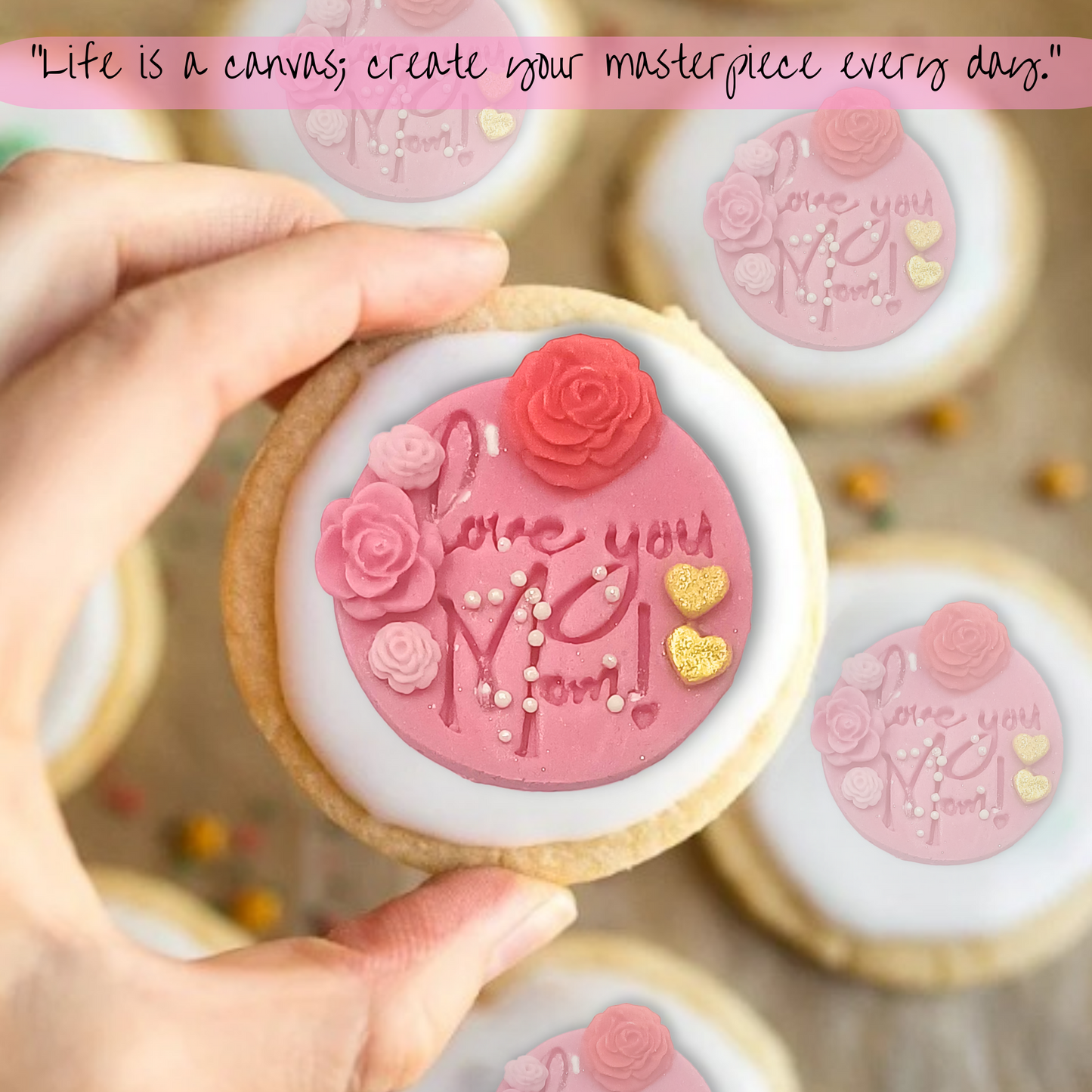 Confect Toppers Cutters | Best Mom Ever Topper Cutter | Fondant Cutter (MDay-Cutters-02)