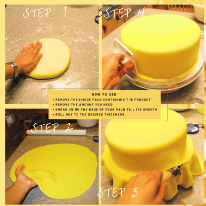 Confect Lemon Yellow Sugarpaste 250 Gms