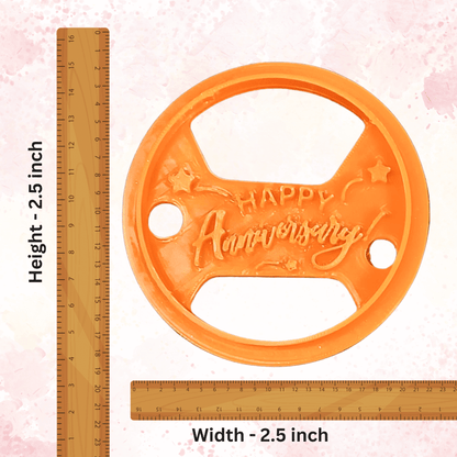 Confect Toppers Cutters | Congratulations Topper Cutter | Cake & Cupcake Decorating Supplies (Happy Anniversary)