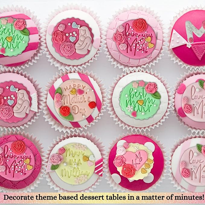 Confect Mother's Day Toppers for Cakes & Cupcakes | Edible Toppers | Mother's Day cupcake topper 01