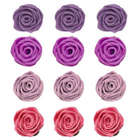 Confect Edible Rose Topper for Cake, Cupcake & Doughnut | Cake Topper ombre -4 - Pack of 12