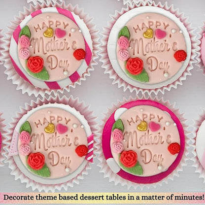 Confect Mother's Day Toppers for Cakes & Cupcakes | Edible Toppers | Mother's Day cupcake topper 02