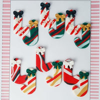 Confect Christmas Toppers | Stockings Mix Red Green White Pack of 12