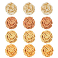 Confect Metallic Ombre Roses | Edible Metallic Sugar Flowers for Cake Decorating - Ombre-1  Pack Of 12