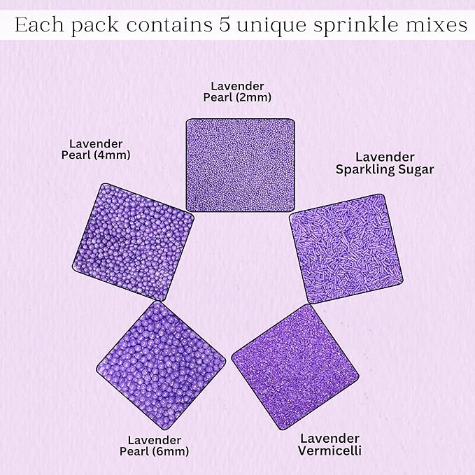 Confect Sprinkles for Cakes & Cupcakes Decoration | USP-20(Lavender)