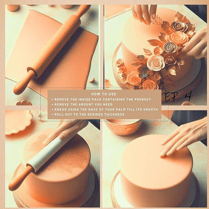 Confect Rose Gold Fondant | Edible Fondant | Chefs Choice Fondant for Cake Decorating