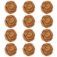 Confect Metallic Edible Copper Roses |Edible Metallic Sugar Flowers for Cake Decorating Pack Of 12