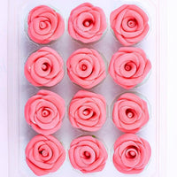 Confect Edible Rose Topper | Edible Rose for cake decorations | Edible Salmon Pink Roses - Pack of 12