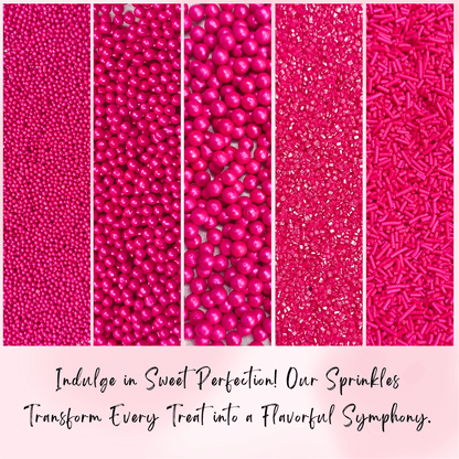 Confect Sprinkles for Cakes & Cupcakes Decoration | USP-15(Crimson Pink)