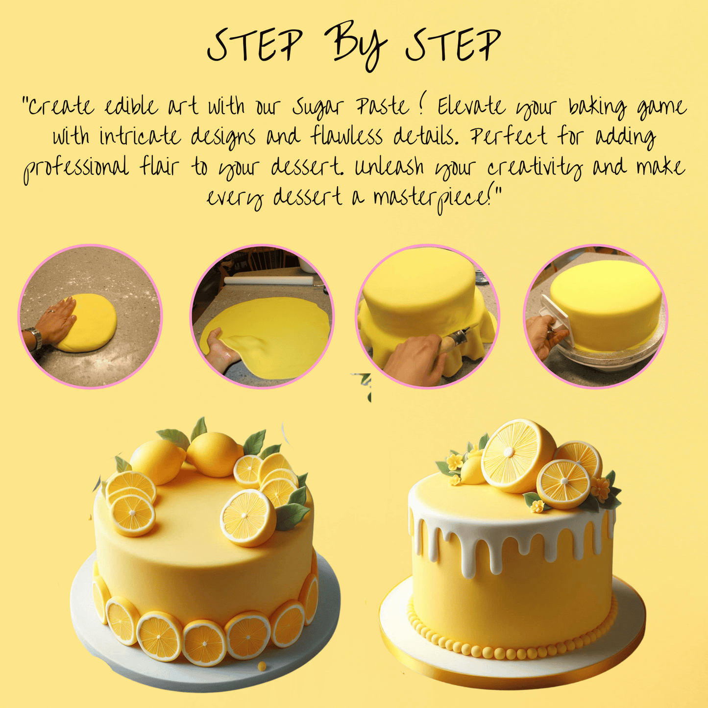 Confect Lemon Yellow Sugarpaste 250 Gms