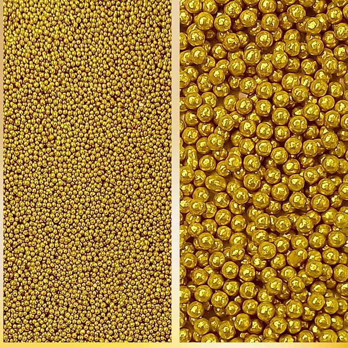 Confect Sprinkles for Cakes & Cupcakes Decoration | USP-18(Gold)