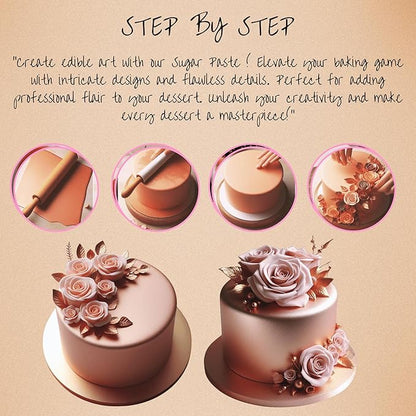 Confect Rose Gold Fondant | Edible Fondant | Chefs Choice Fondant for Cake Decorating