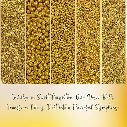 Confect Sprinkles for Cakes & Cupcakes Decoration | USP-18(Gold)