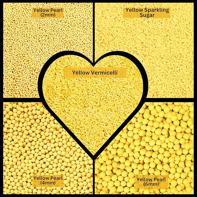 Confect Sprinkles for Cakes & Cupcakes Decoration | USP-14(Yellow)