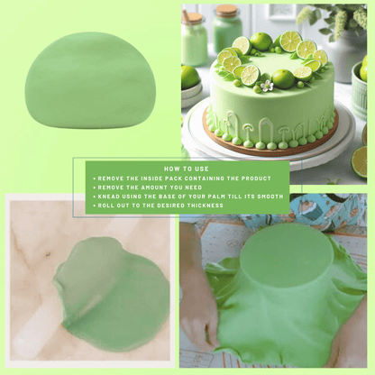 Confect Lime Green Sugarpaste 250 Gms