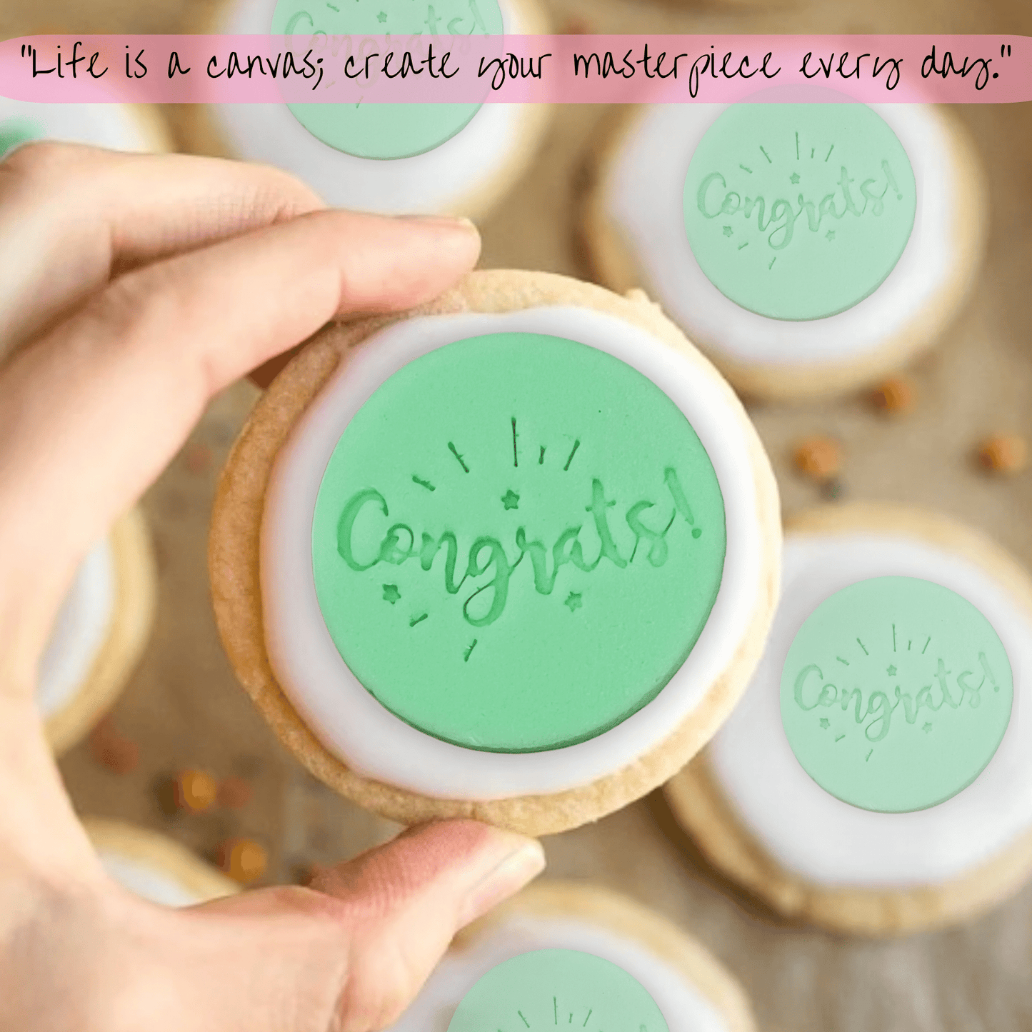 Celebration Stencils Toppers Cutters (Congrats)