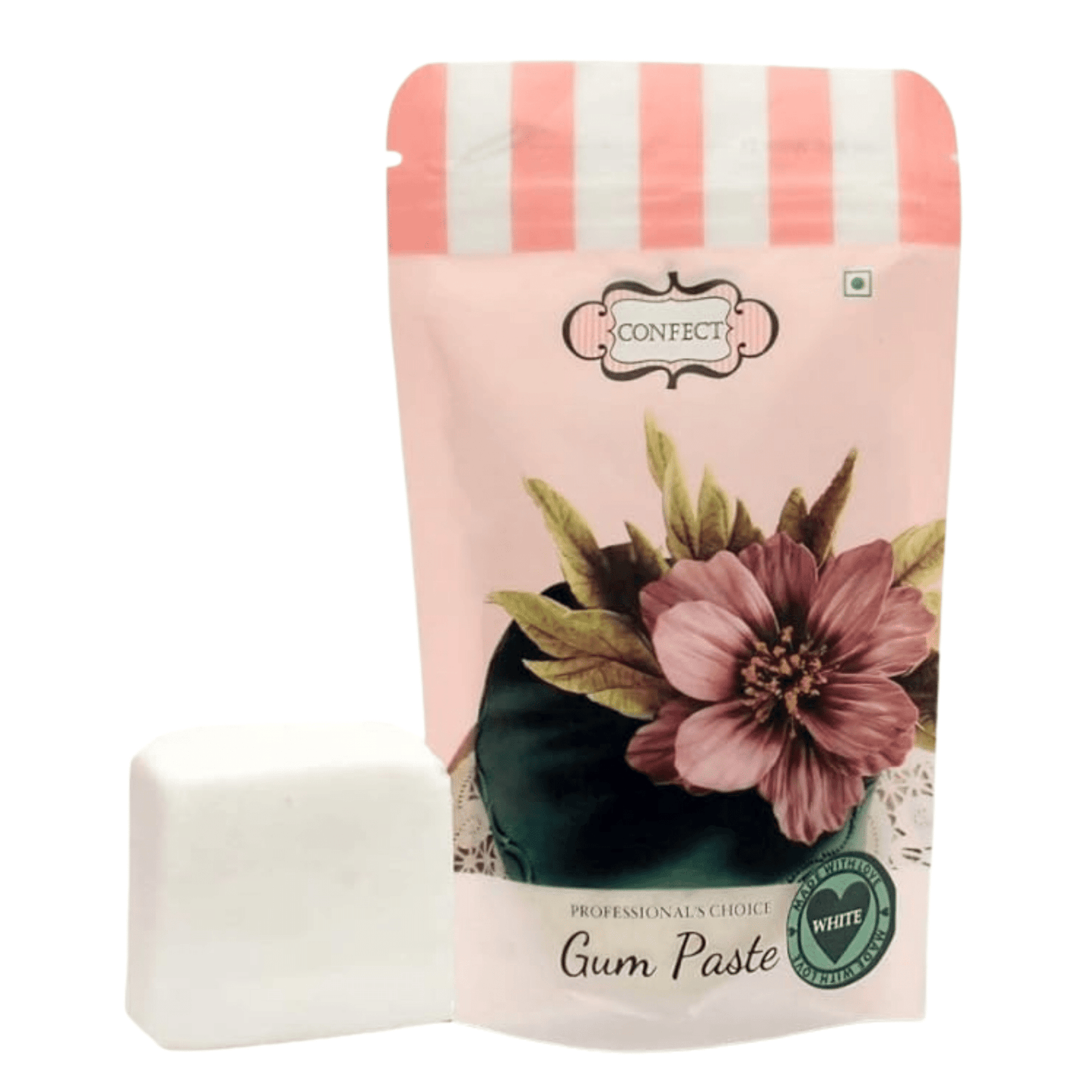 Confect Gum Paste for Cakes Fondant Chefs Choice for Cake Decorating | White Gum Paste 250Gms